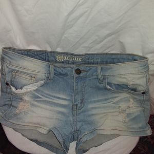Vintage Machine Nouvelle Mode Distressed Jean Shorts Size 30